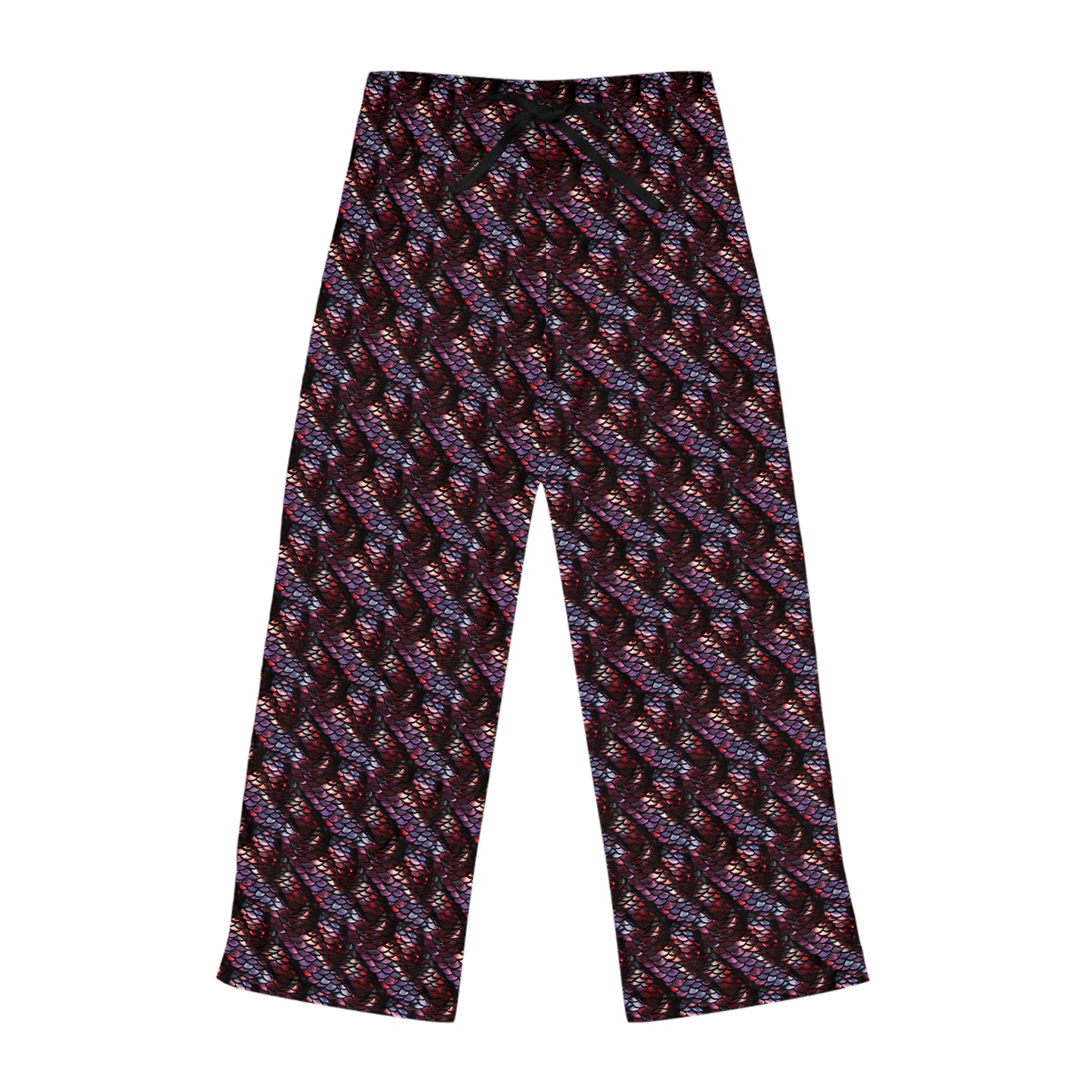 Pajama Pants Women's Ruby Dragon Snake Scale #48