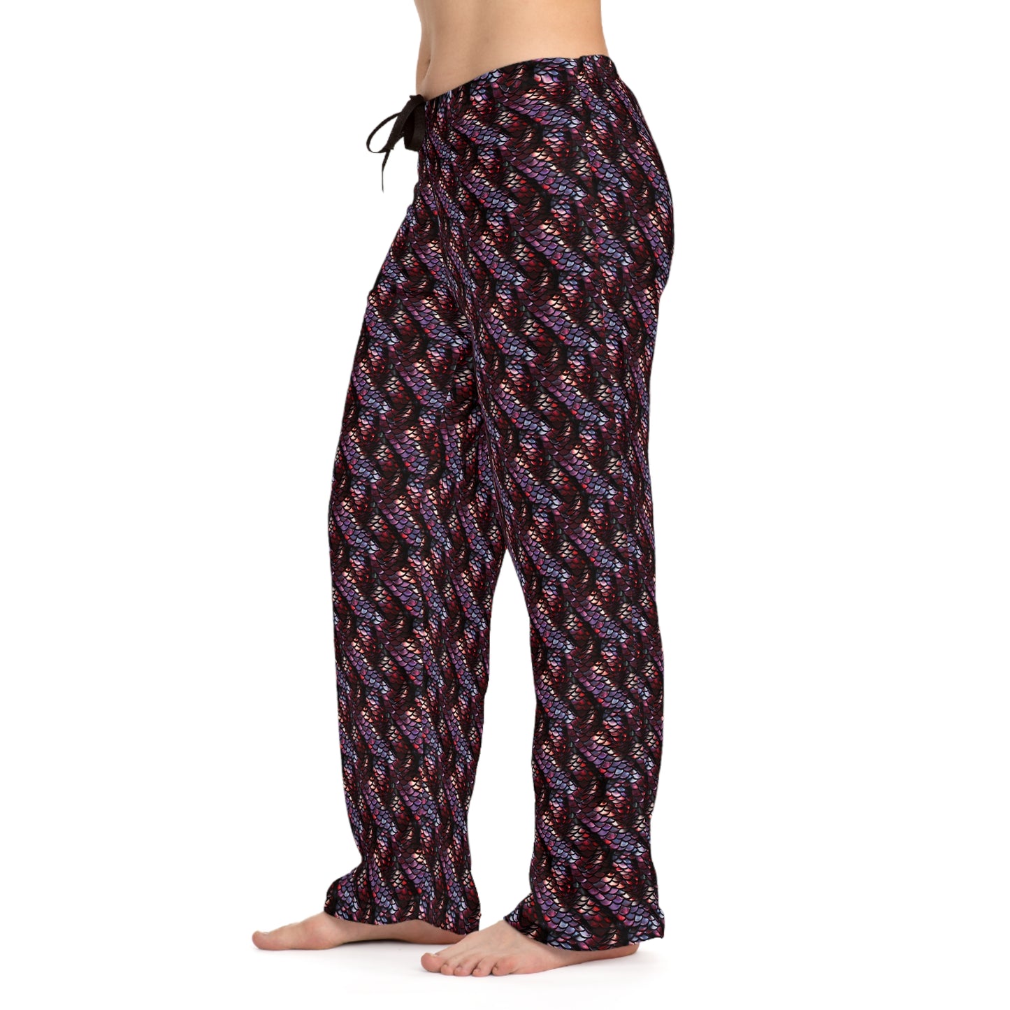 Pajama Pants Women's Ruby Dragon Snake Scale #48