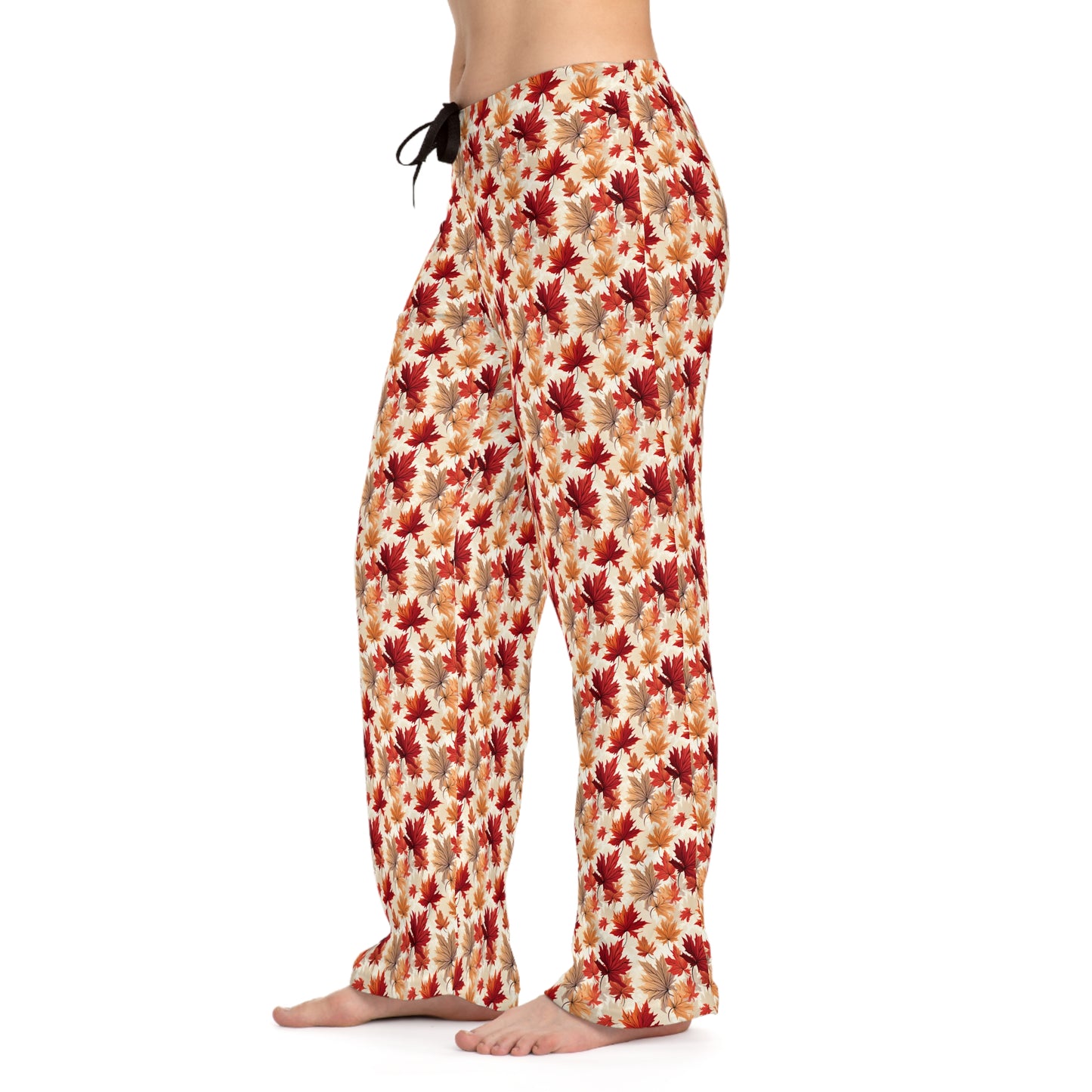 Pajama Pants Women's Fall Fashion Maple Leaf Cascade