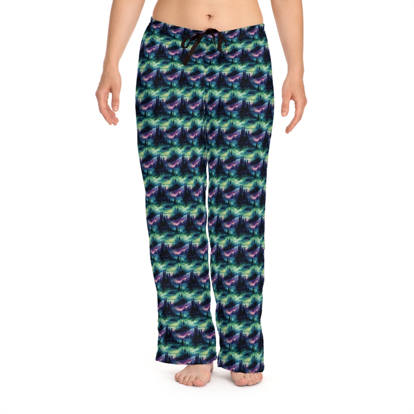 Pajama Pants Women's Winter Fashion Northern Lights #1