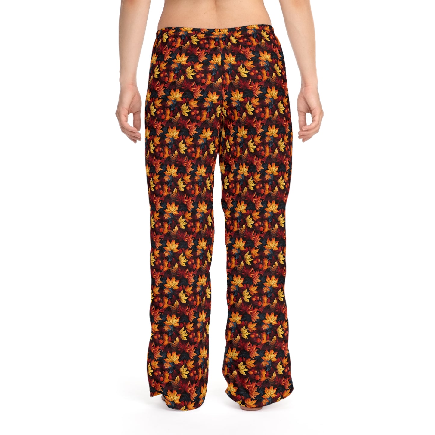 Pajama Pants Women's Fall Fashion Autumn Leaves Scatter