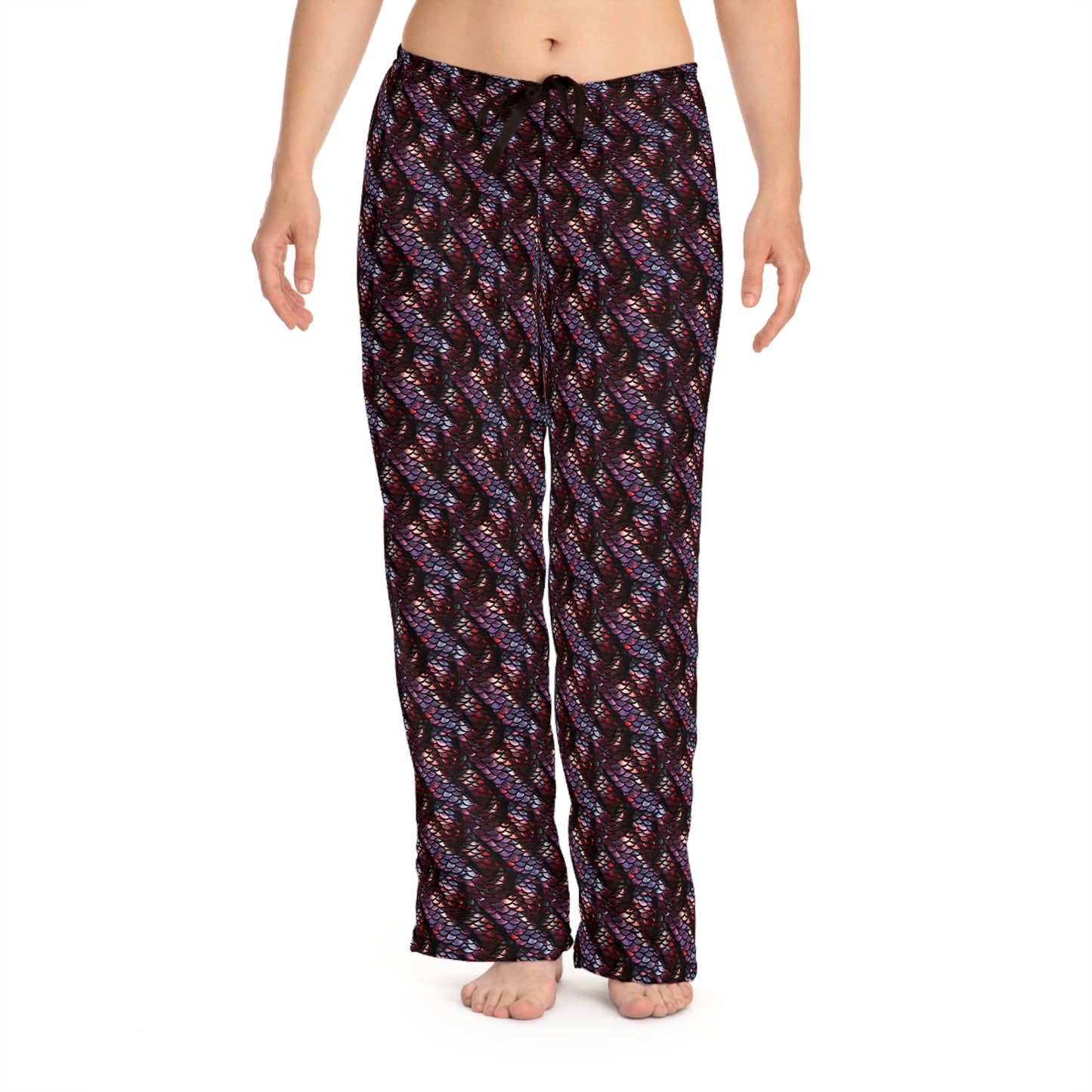 Pajama Pants Women's Ruby Dragon Snake Scale #48