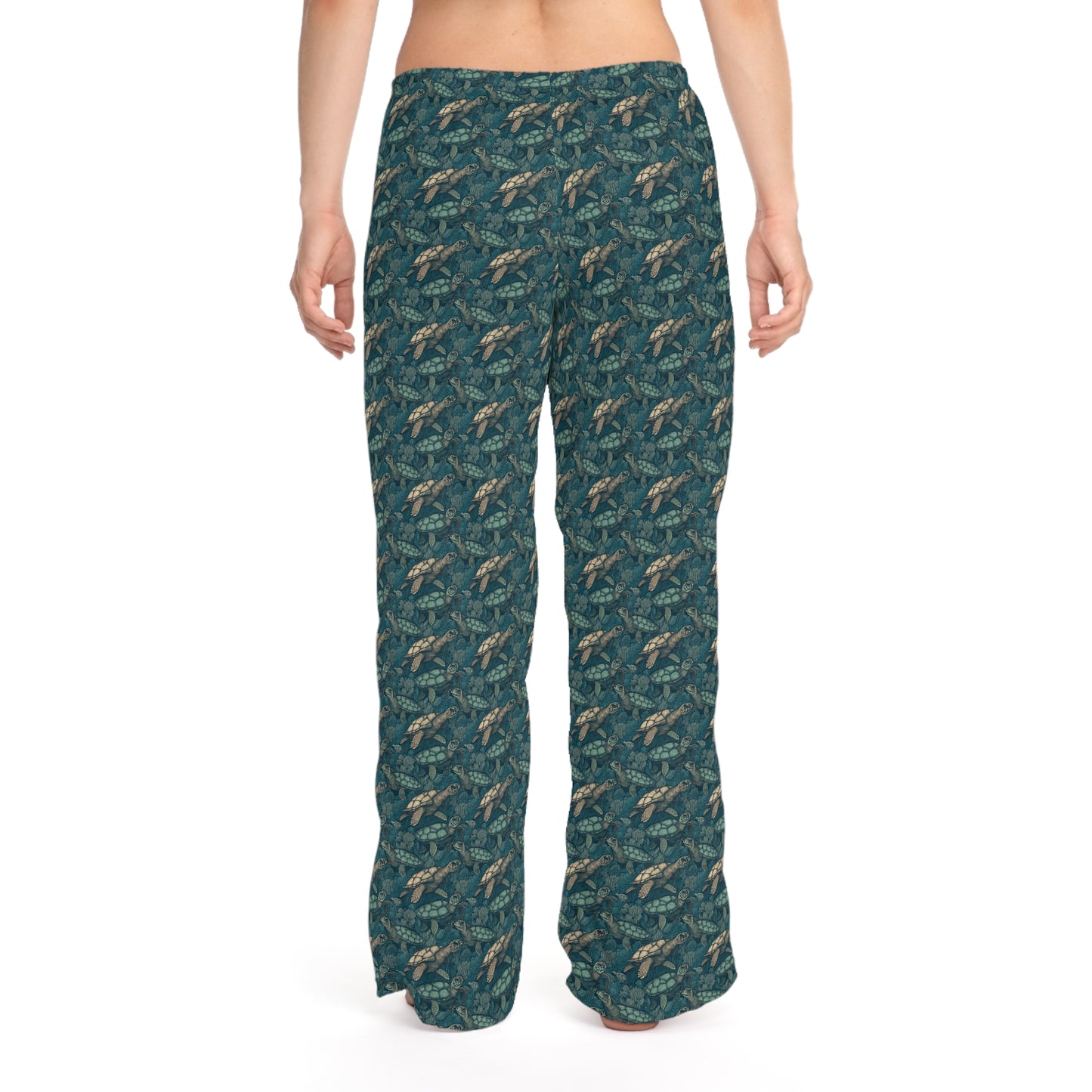 Pajama Pants Women's Sea Turtle Green