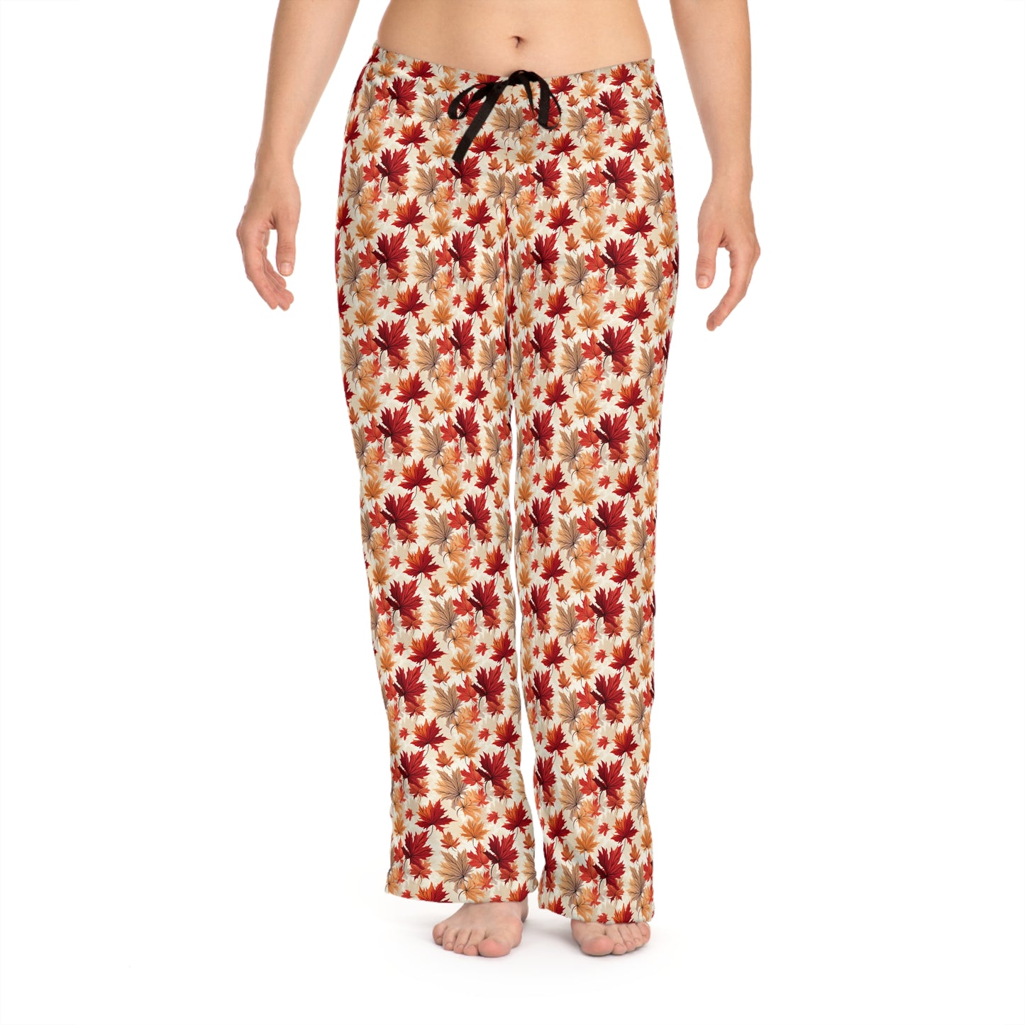 Pajama Pants Women's Fall Fashion Maple Leaf Cascade