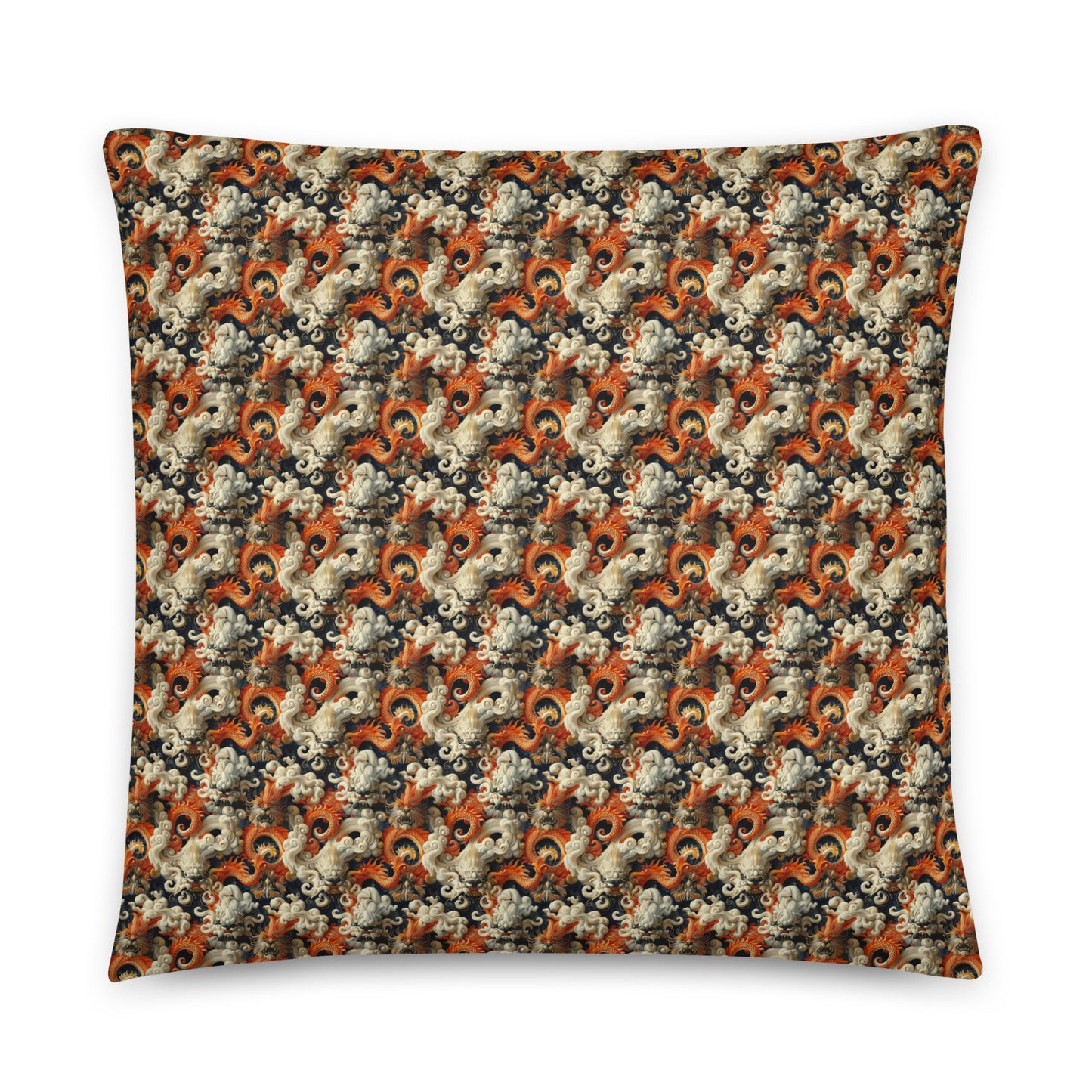 Pillow Chinese Dragon Orange
