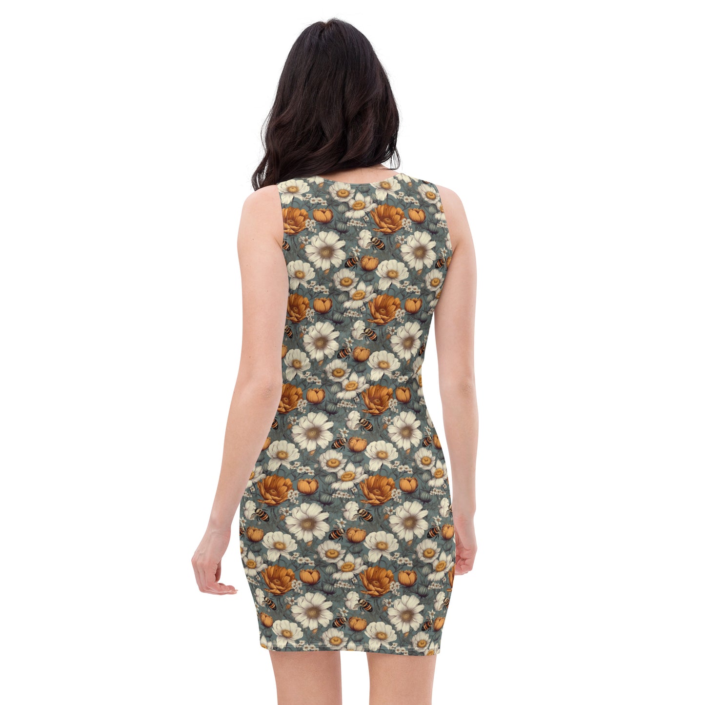 Bodycon Dress Floral Bee #23