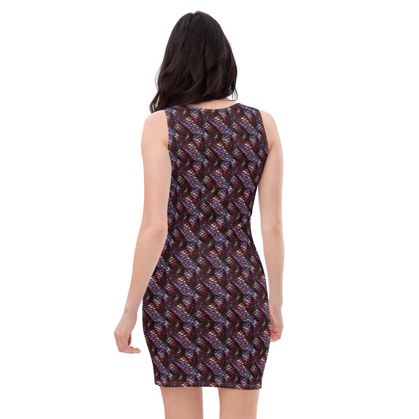 Bodycon Dress Ruby Dragon Scale