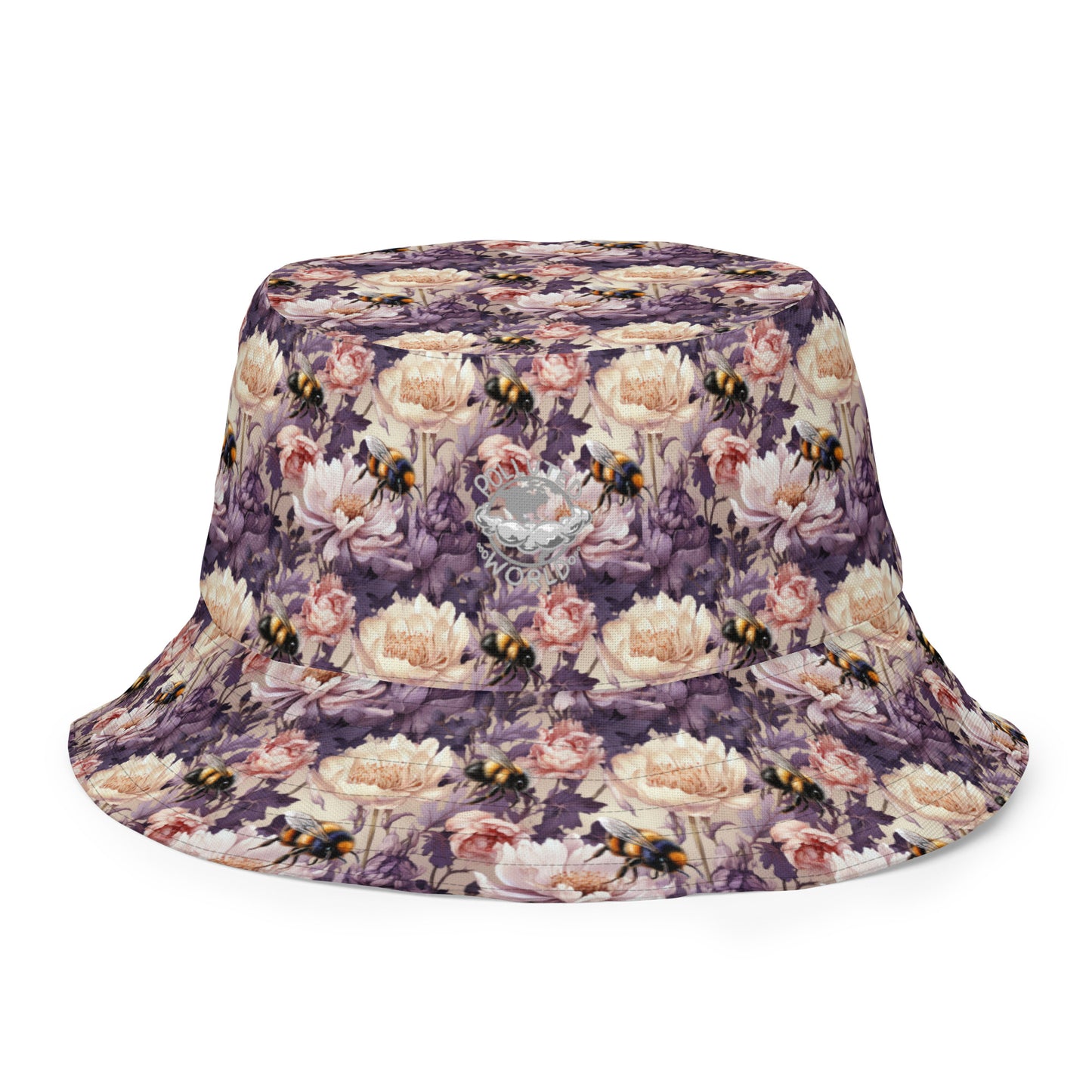 Reversible Bucket Hat Floral bee #23 & 51
