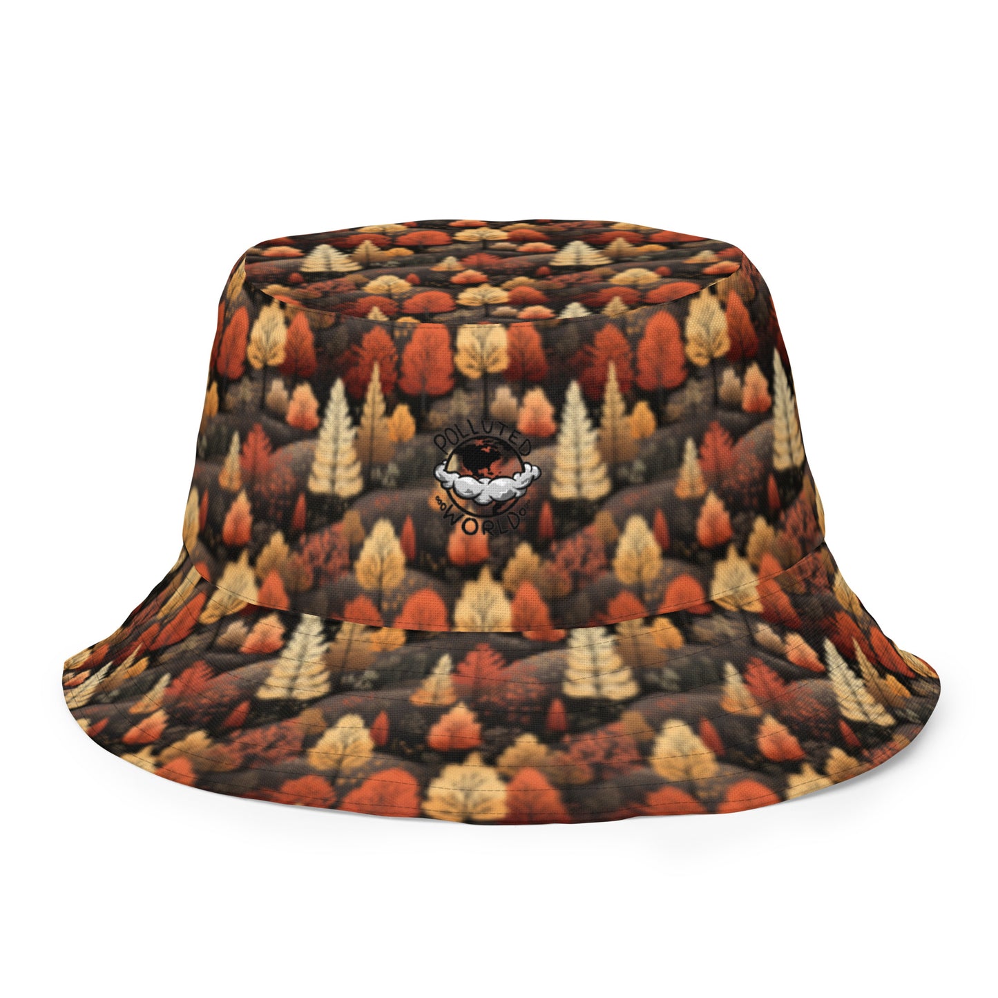 Reversible Bucket Hat Fall Fashion Autumn Leaves Scatter & Autumn Forest Walk