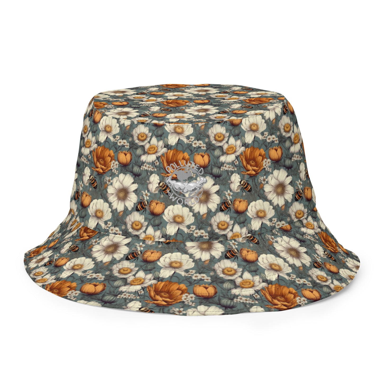 Reversible Bucket Hat Floral bee #23 & 51