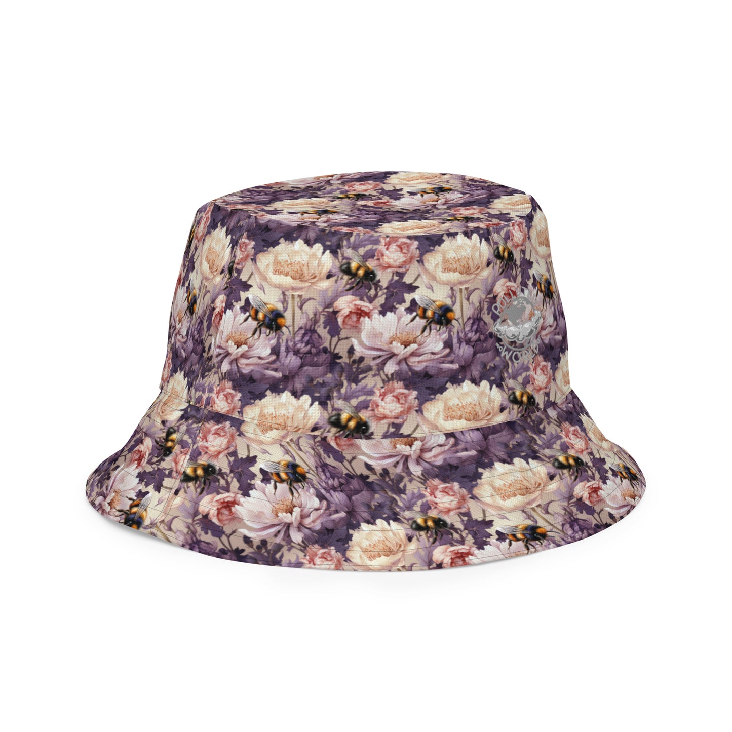 Reversible Bucket Hat Floral bee #23 & 51