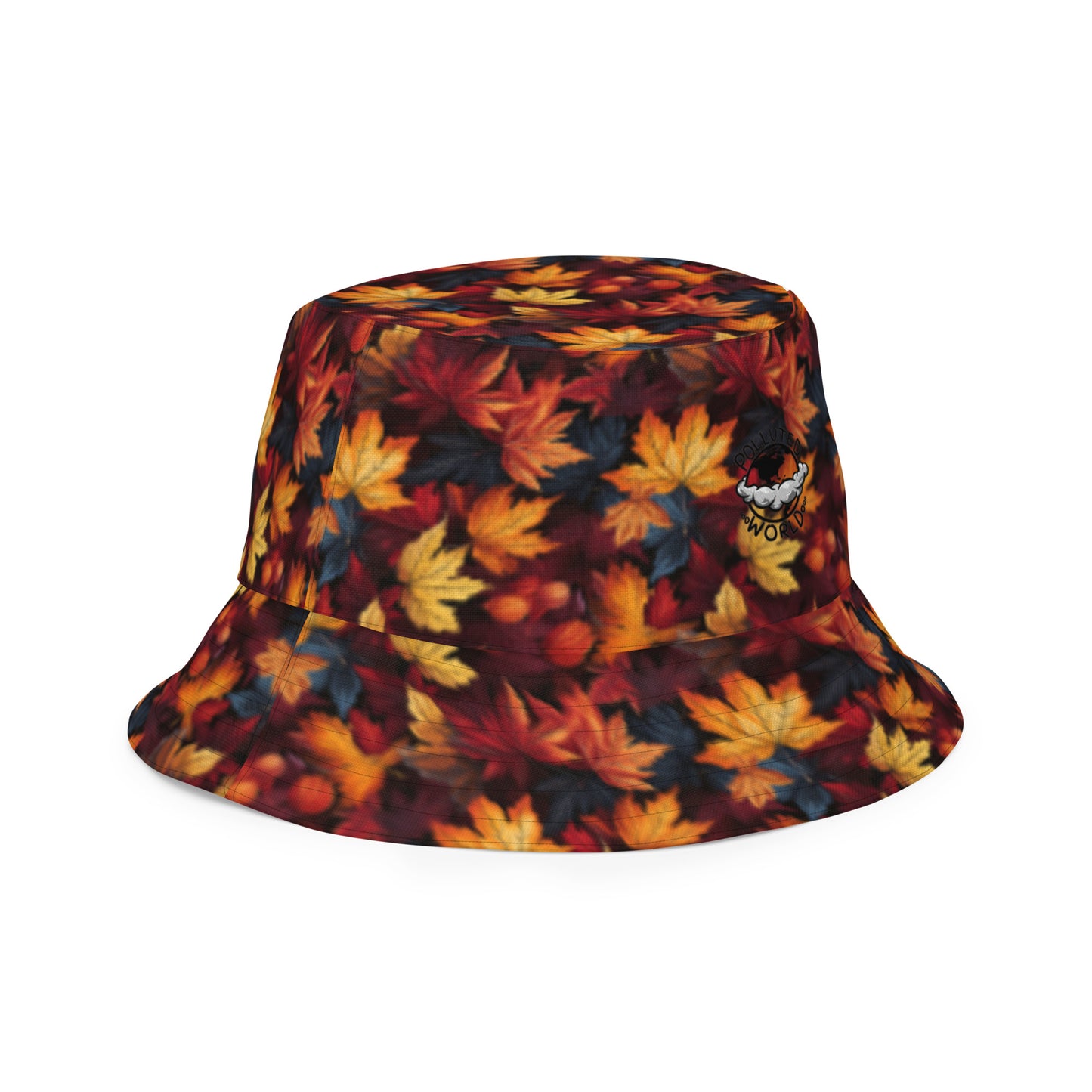 Reversible Bucket Hat Fall Fashion Autumn Leaves Scatter & Autumn Forest Walk