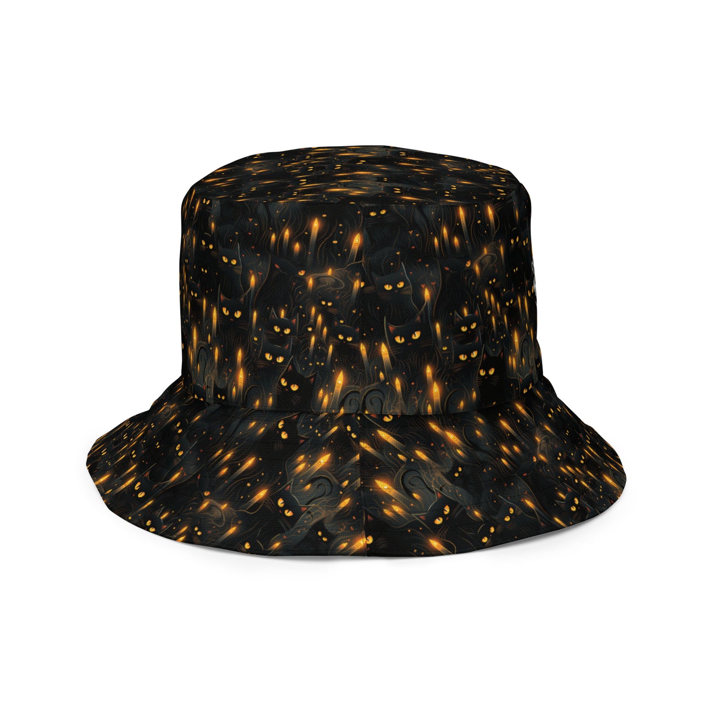 Reversible Bucket Hat Halloween Masks & Sinister Black Cats