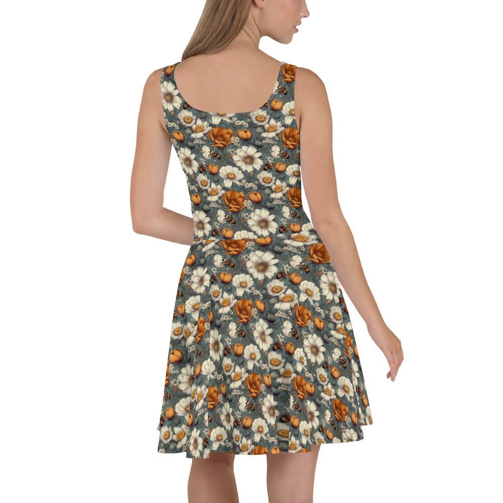 Skater Dress Floral Bee #23