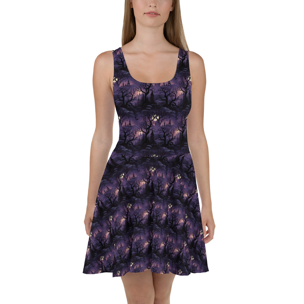 Skater Dress Halloween Spooky Forest S Skater Dress Halloween Spooky Forest S