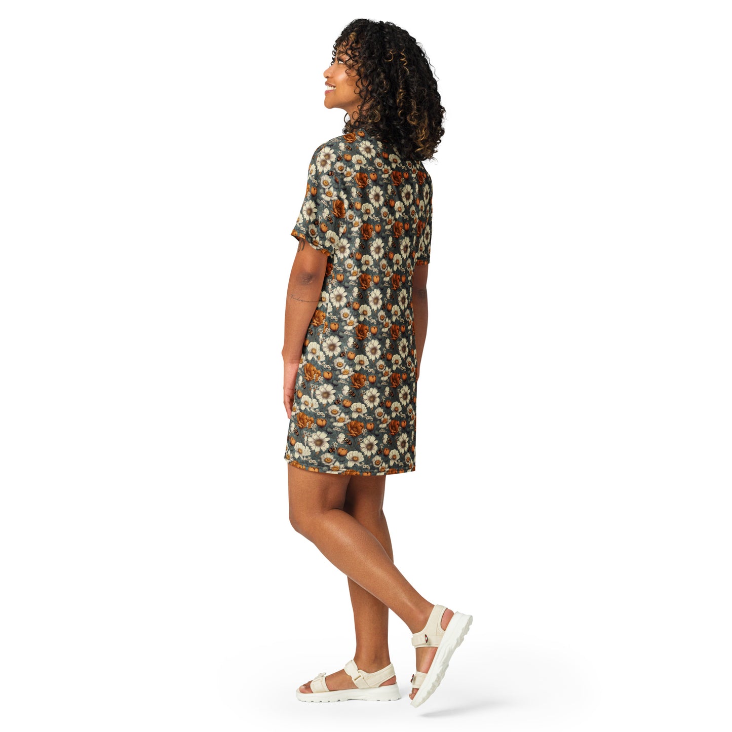 T-shirt Dress Floral Bee #23
