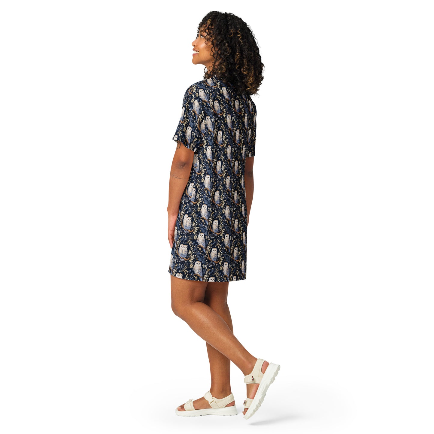T-shirt Dress Winter Fashion Snowy Owl Elegance