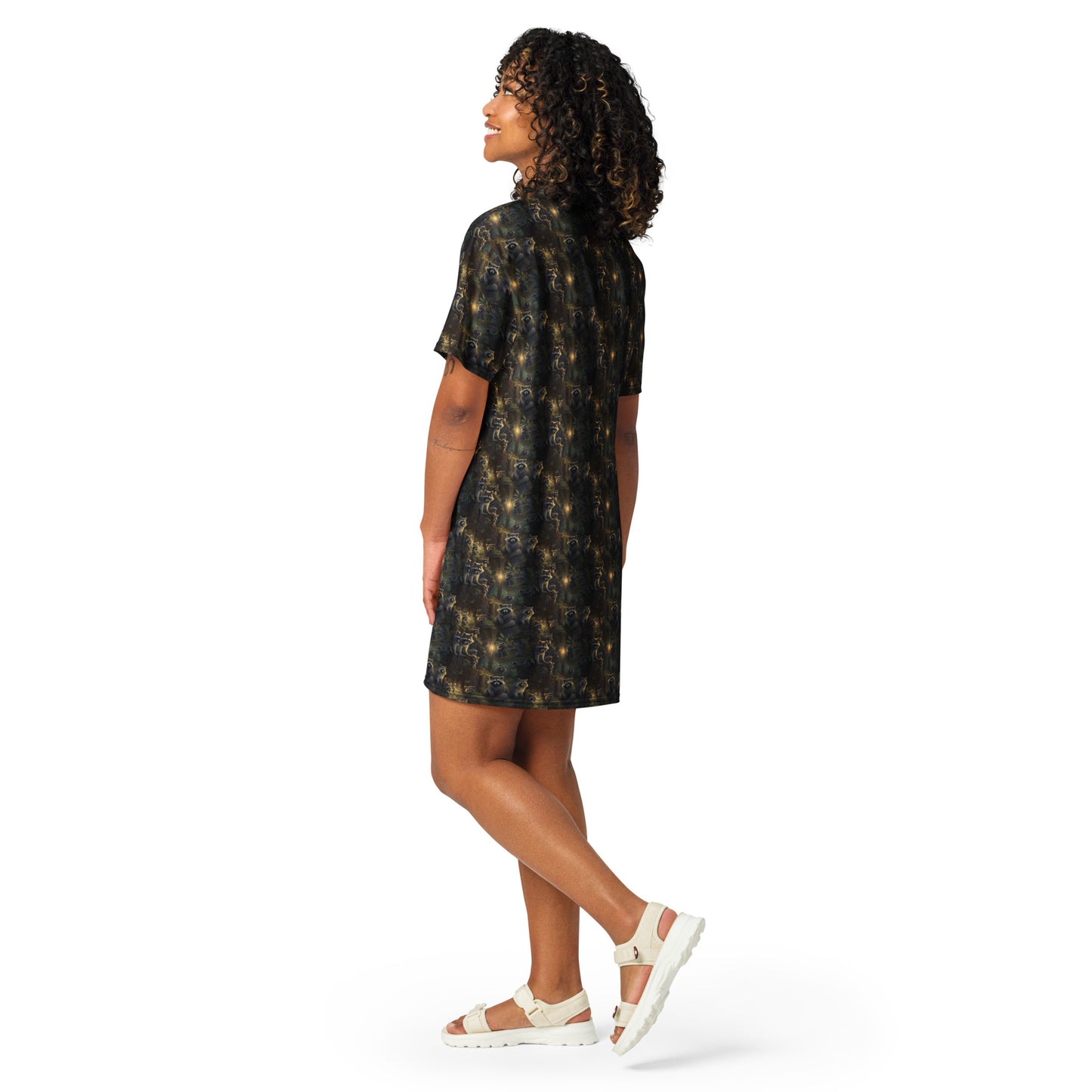 T-shirt Dress Racoon Forest