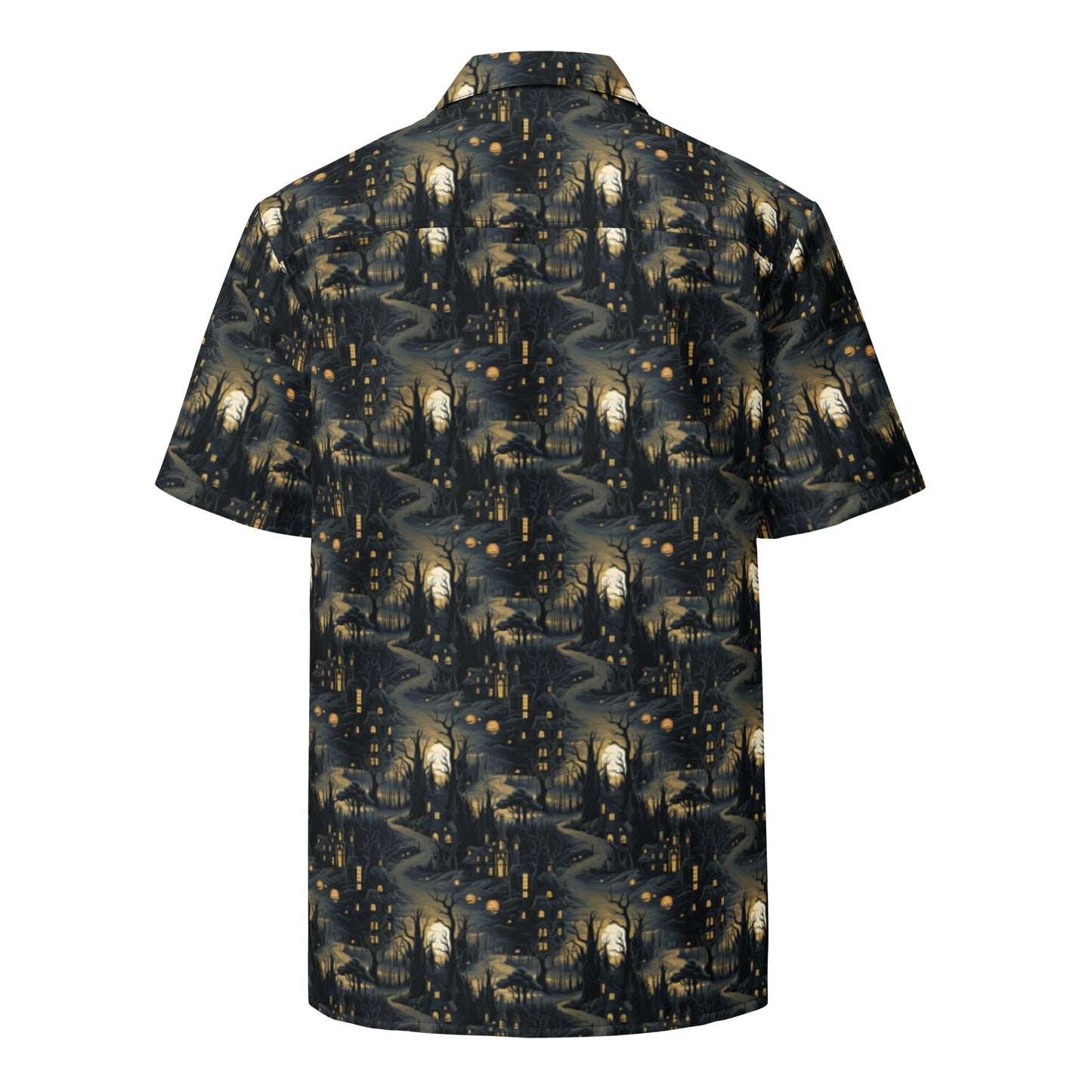 Button Shirt Halloween Haunted House