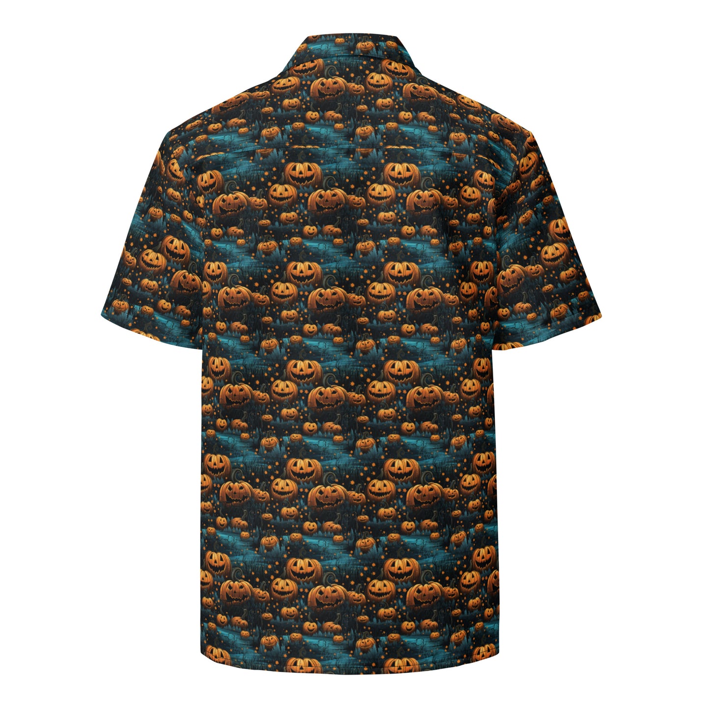 Button Shirt Halloween Pumpkin Patch