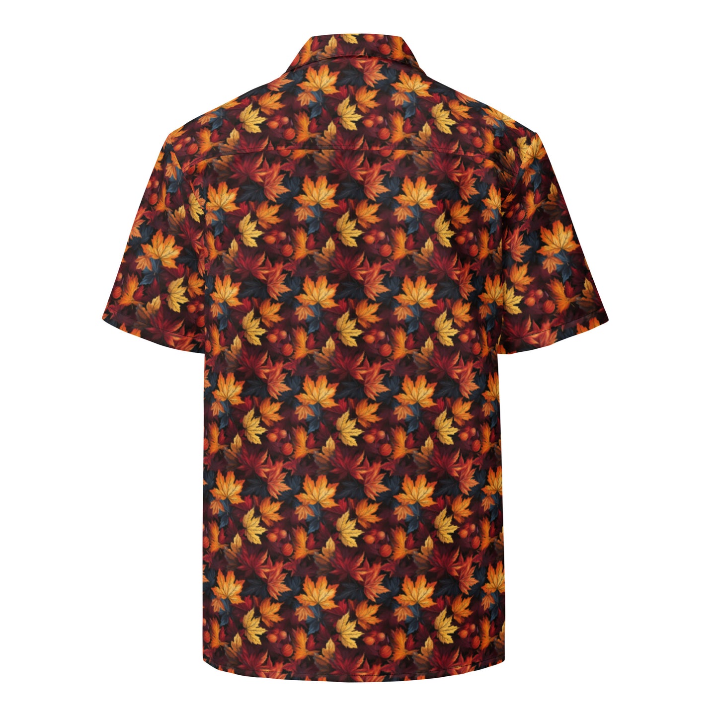 Button Shirt Fall Fashion Autumn Leaves Scatter
