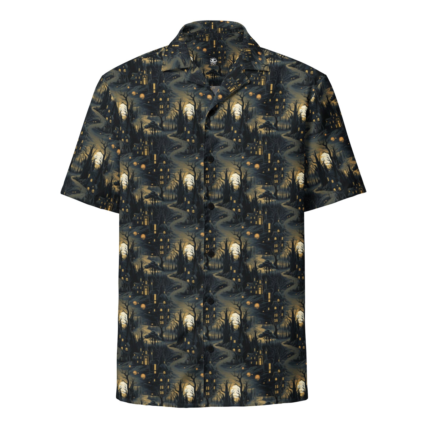 Button Shirt Halloween Haunted House