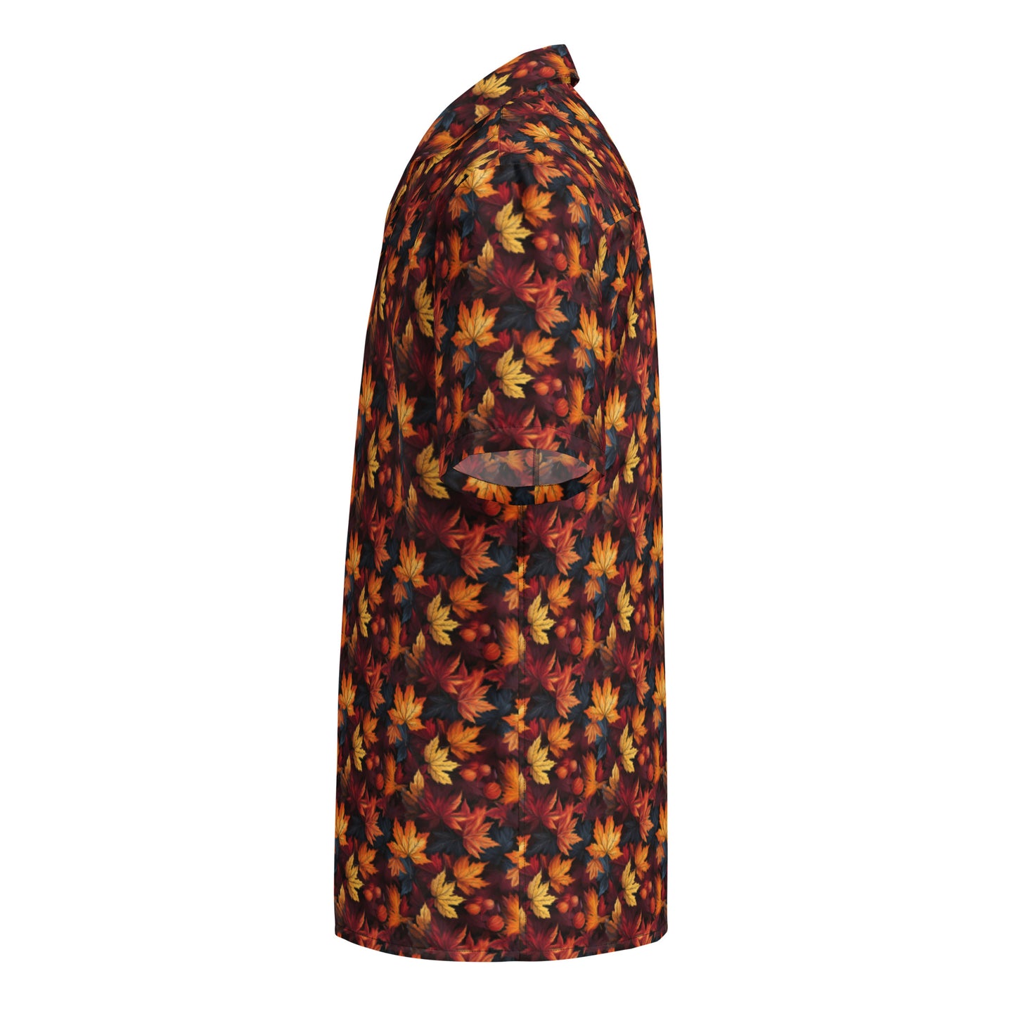 Button Shirt Fall Fashion Autumn Leaves Scatter