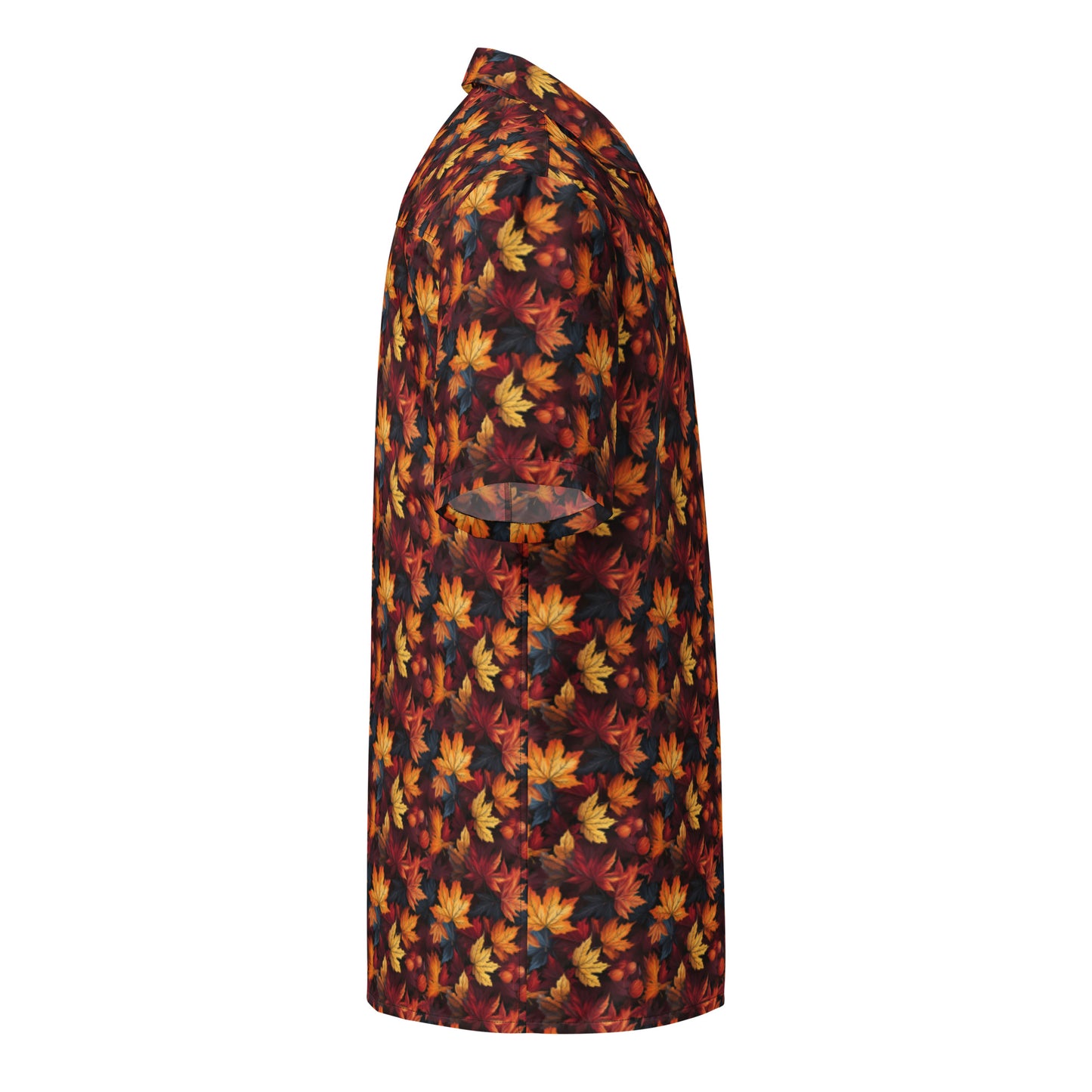 Button Shirt Fall Fashion Autumn Leaves Scatter