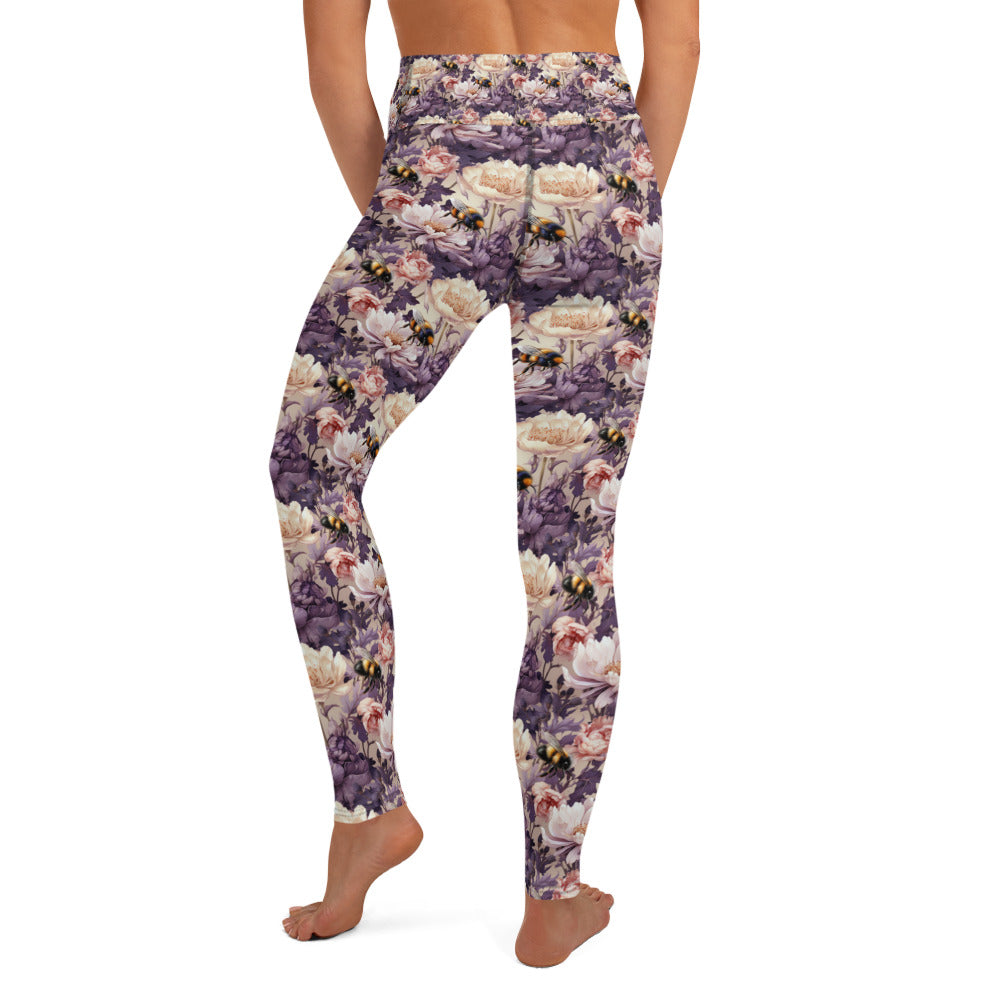 Yoga Leggings Floral Bee #51