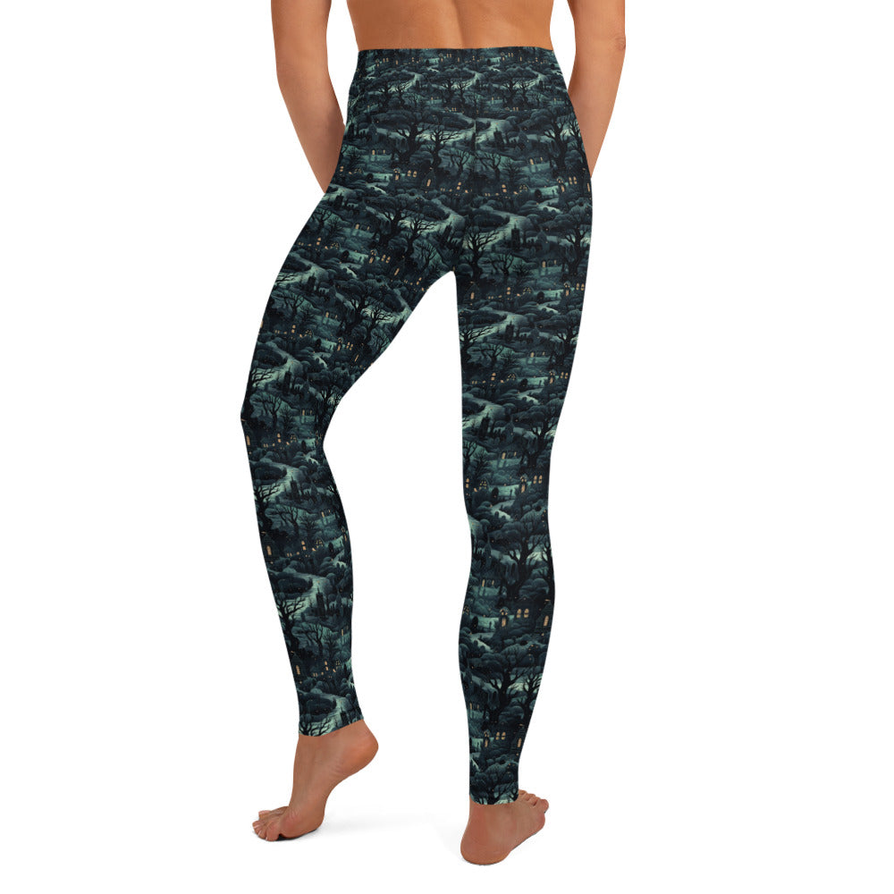 Yoga Leggings Halloween Graveyard