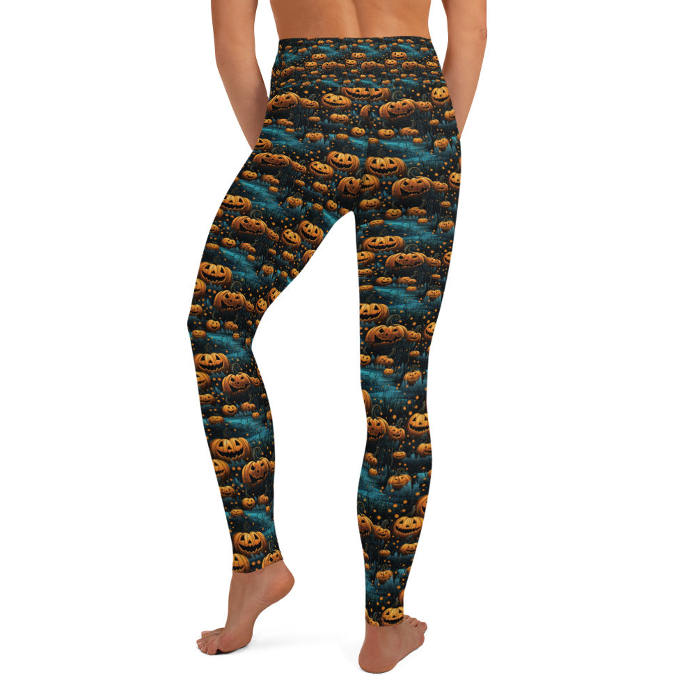 Yoga Leggings Halloween Pumpkin Patch