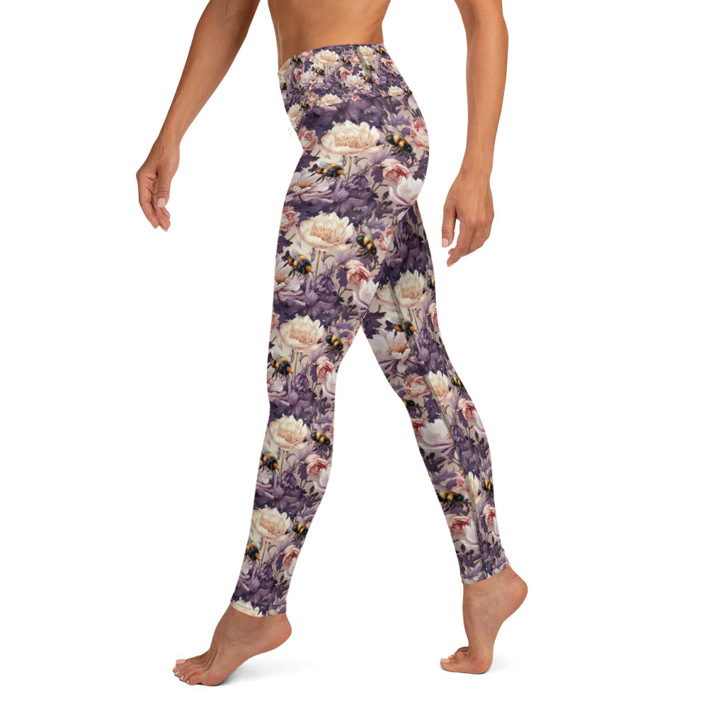 Yoga Leggings Floral Bee #51