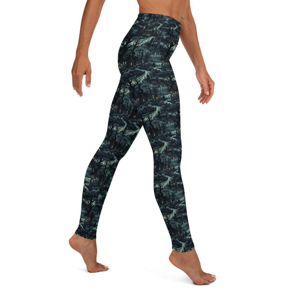 Yoga Leggings Halloween Graveyard