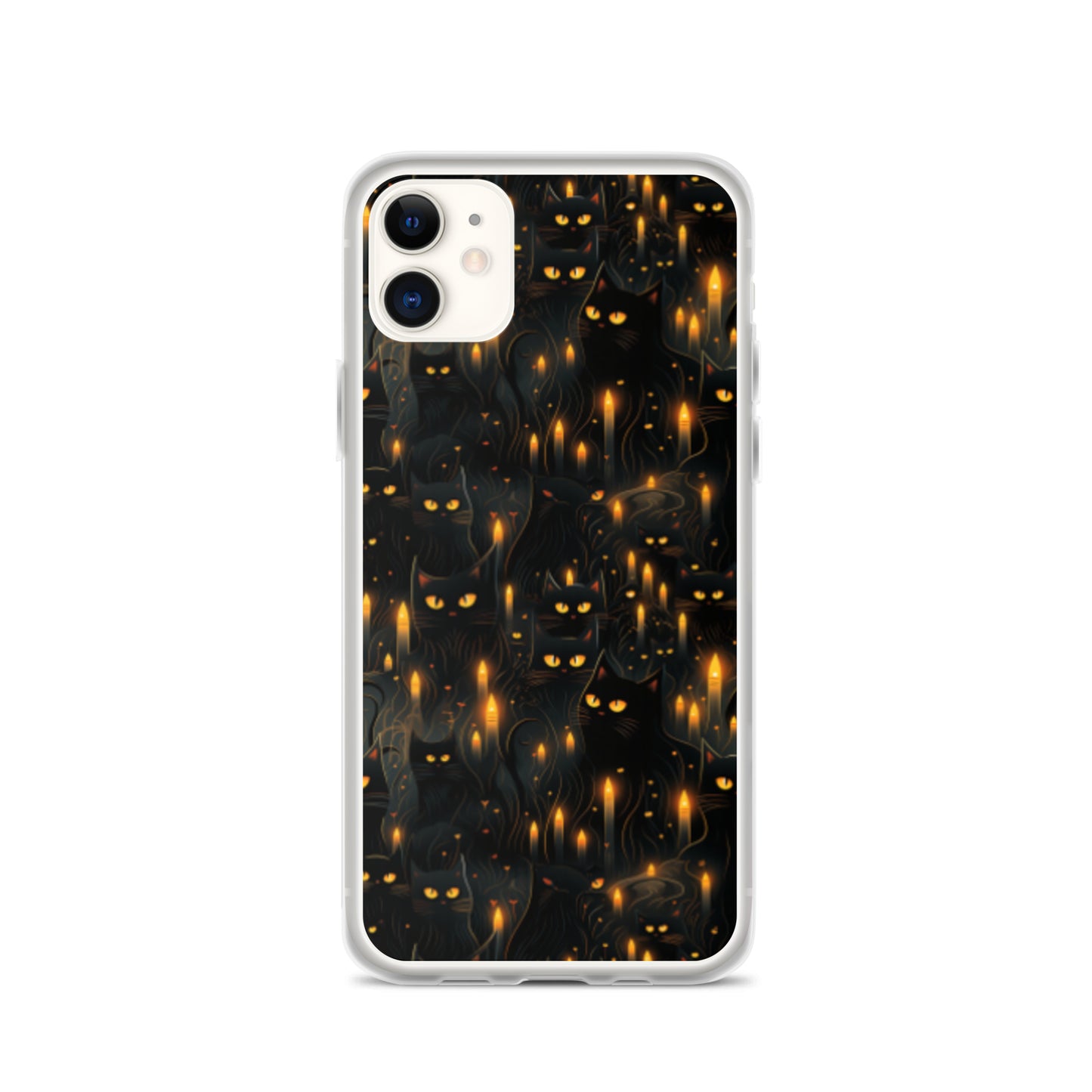 Clear Case for iPhone® Halloween Sinister Black Cats