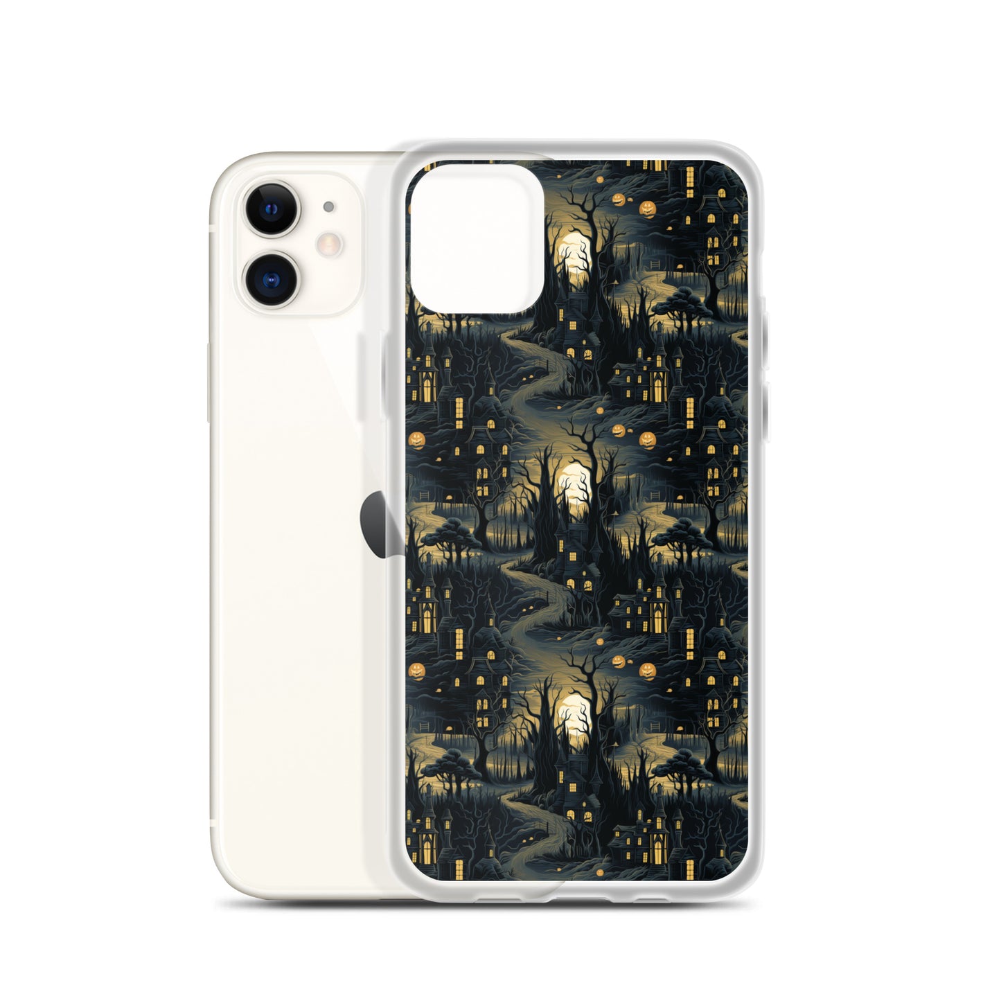 Clear Case for iPhone® Halloween Haunted House