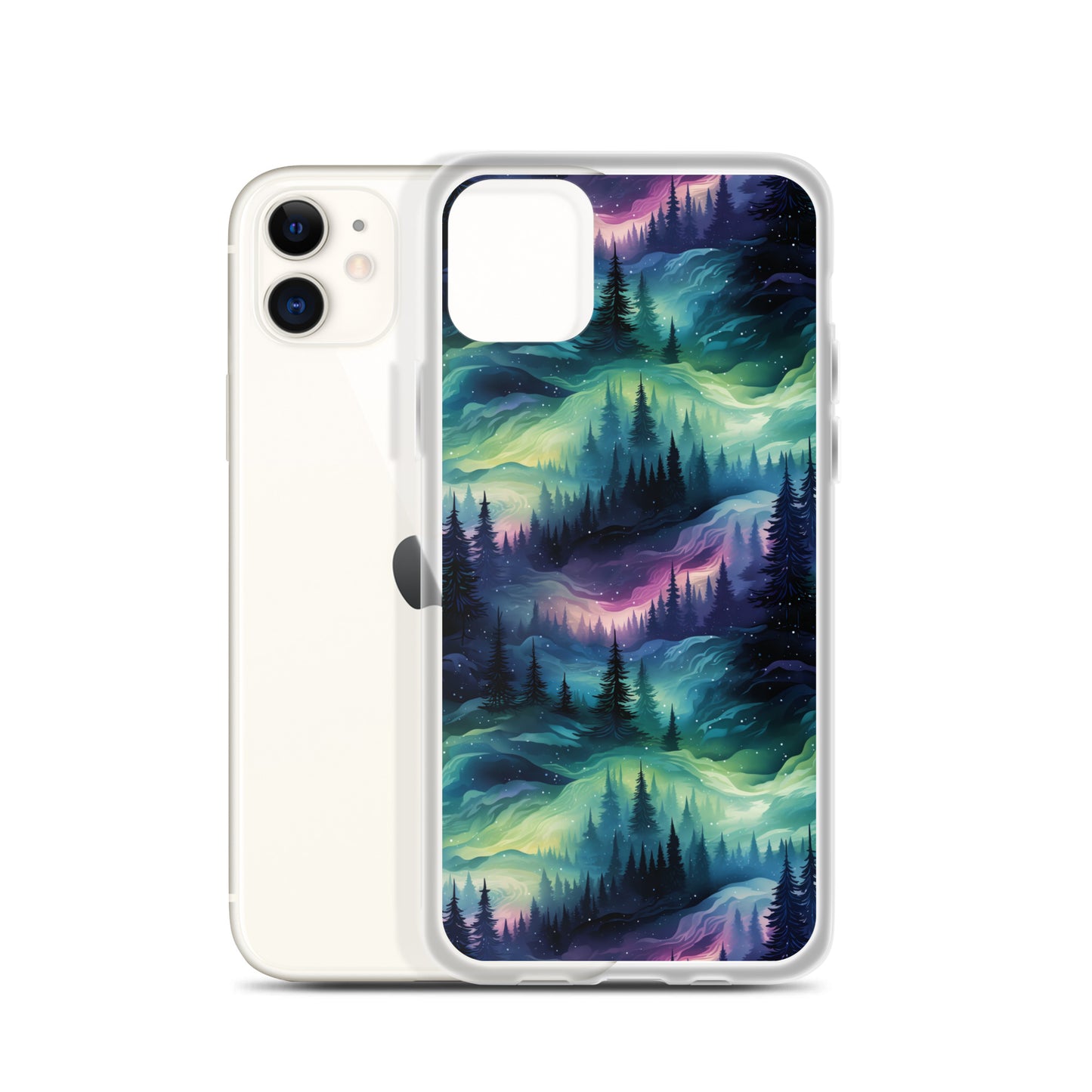 Clear Case for iPhone® Winter Fashion Northern Lights
