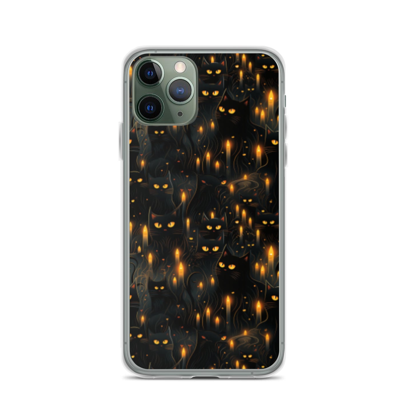 Clear Case for iPhone® Halloween Sinister Black Cats