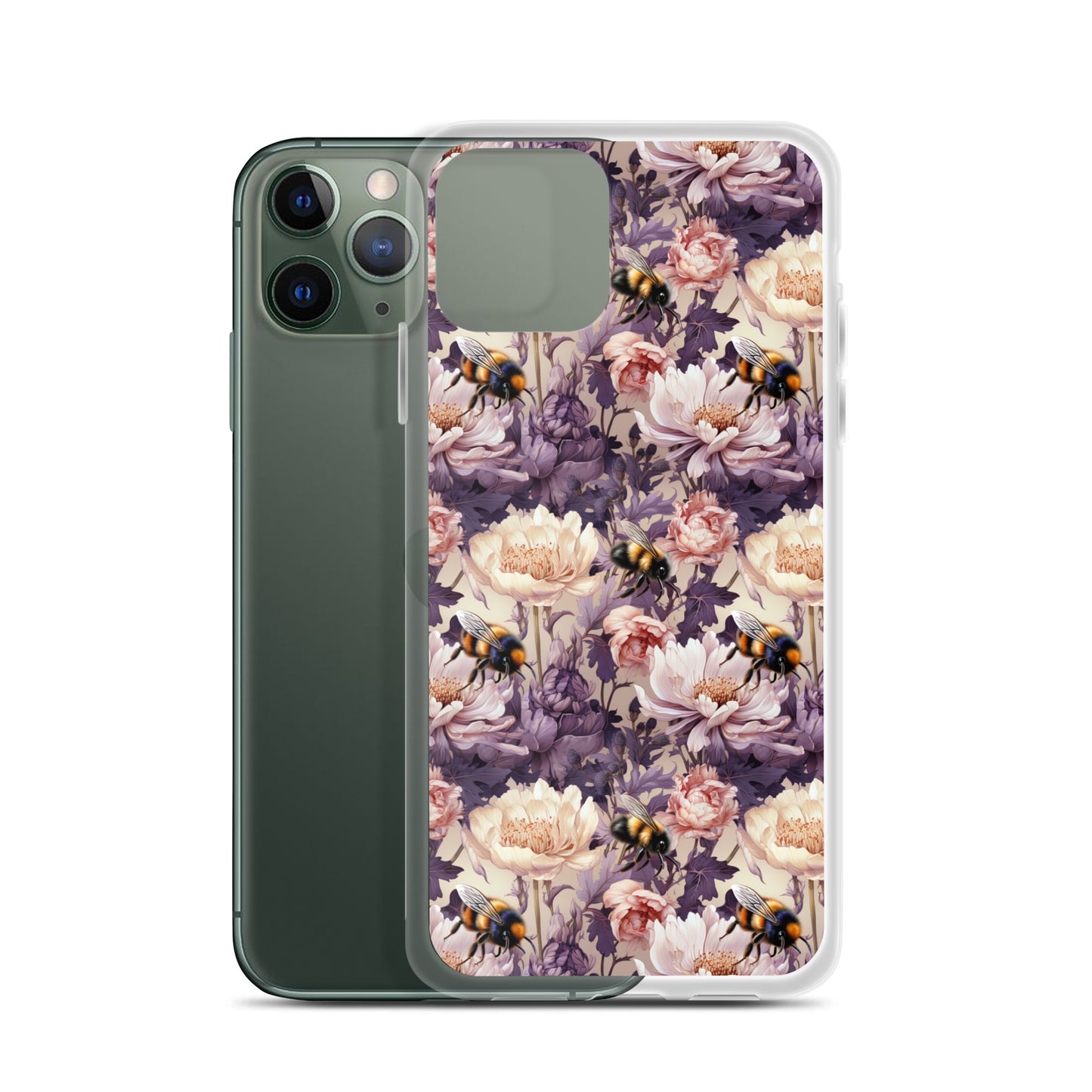 Clear Case for iPhone® Floral Bee #51