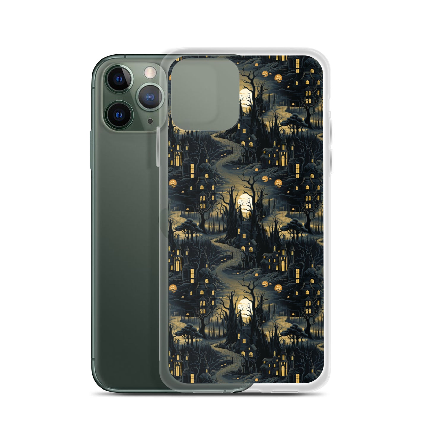 Clear Case for iPhone® Halloween Haunted House