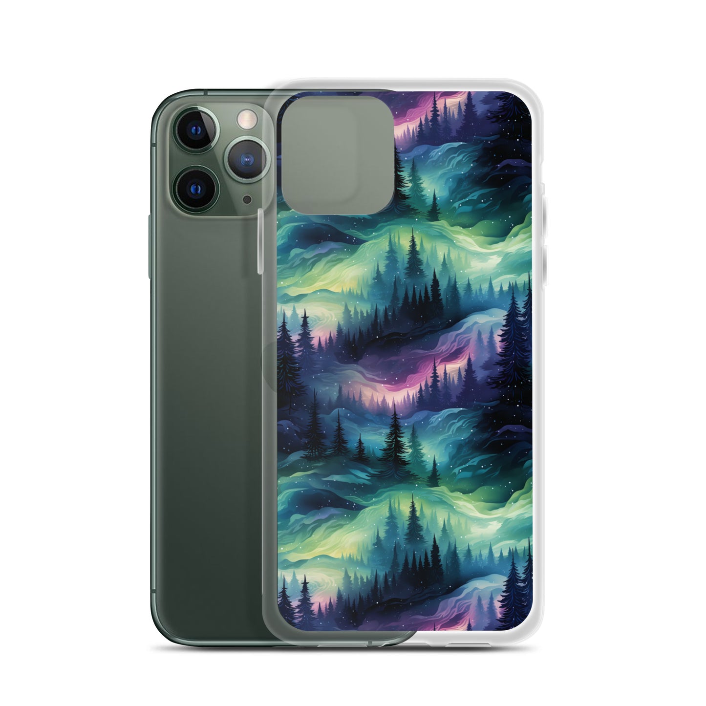 Clear Case for iPhone® Winter Fashion Northern Lights