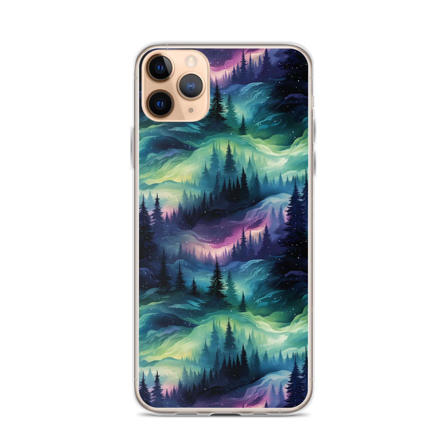 Clear Case for iPhone® Winter Fashion Northern Lights