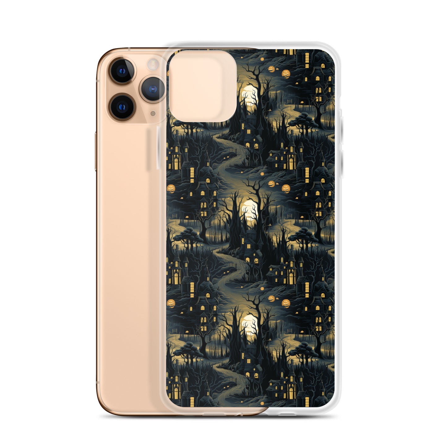 Clear Case for iPhone® Halloween Haunted House