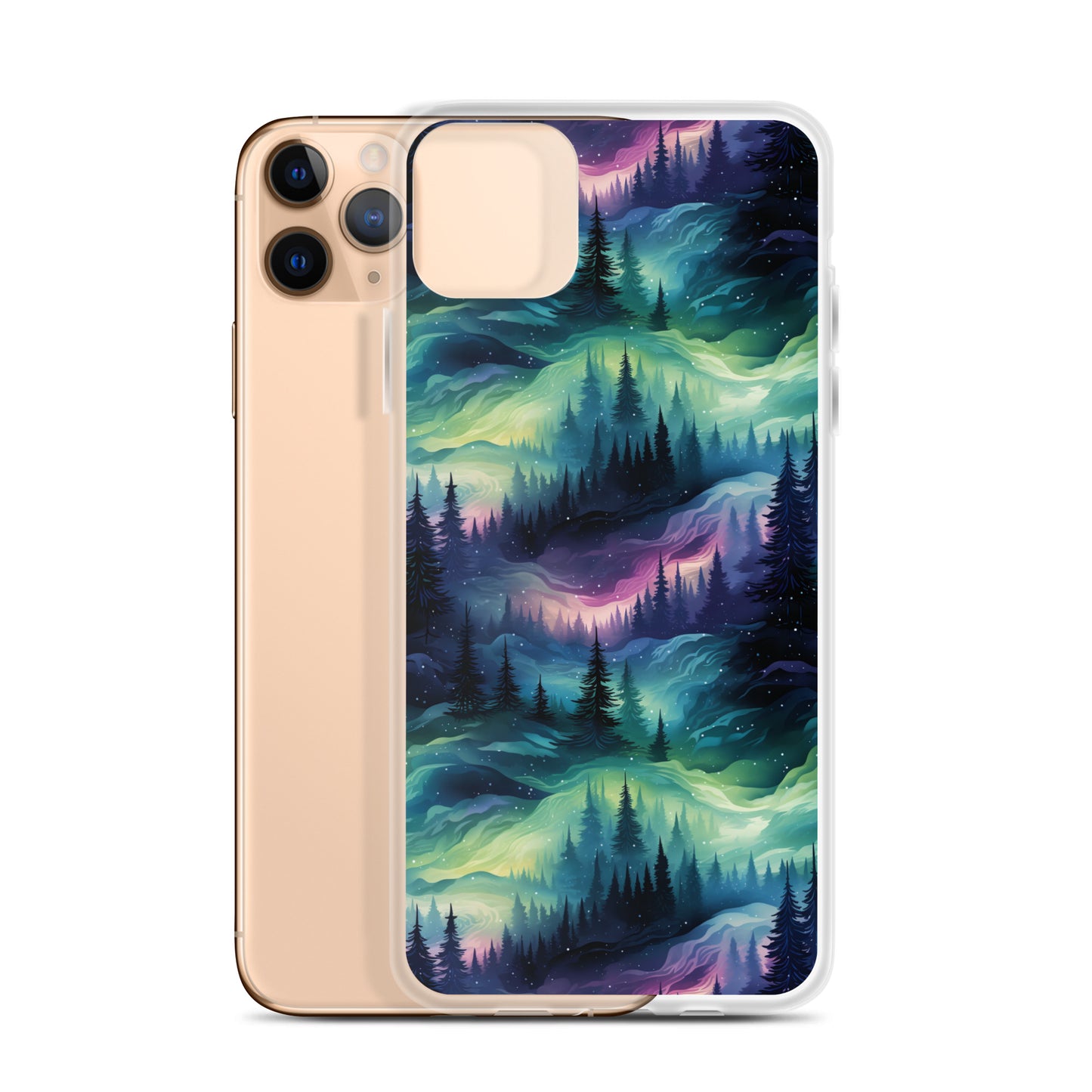 Clear Case for iPhone® Winter Fashion Northern Lights