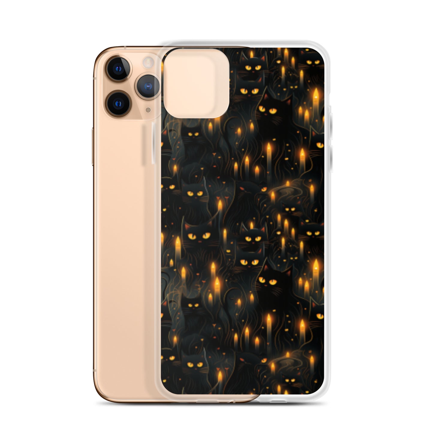 Clear Case for iPhone® Halloween Sinister Black Cats