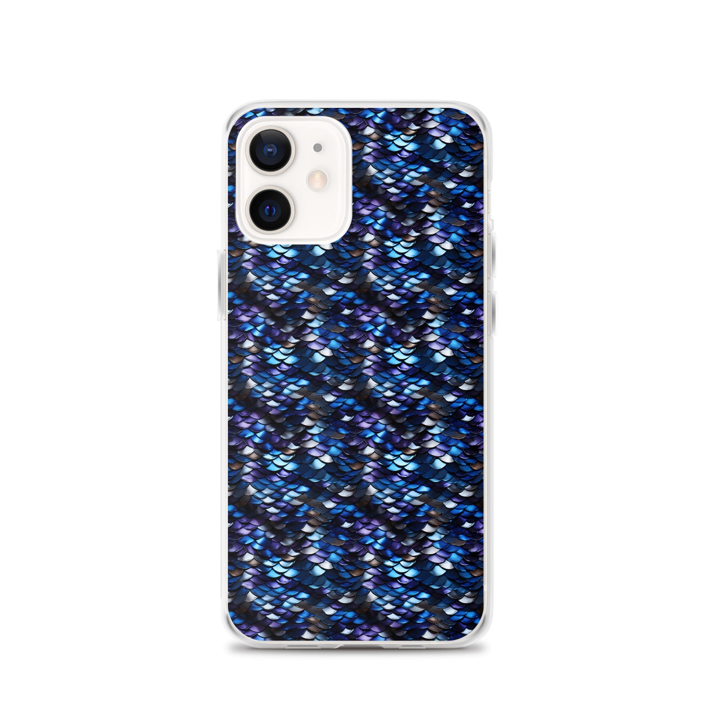 Clear Case for iPhone® Dragon Scale Blue