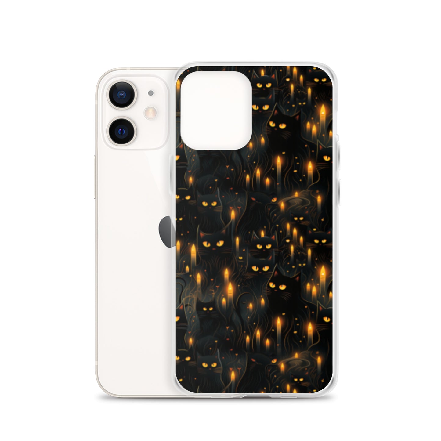 Clear Case for iPhone® Halloween Sinister Black Cats