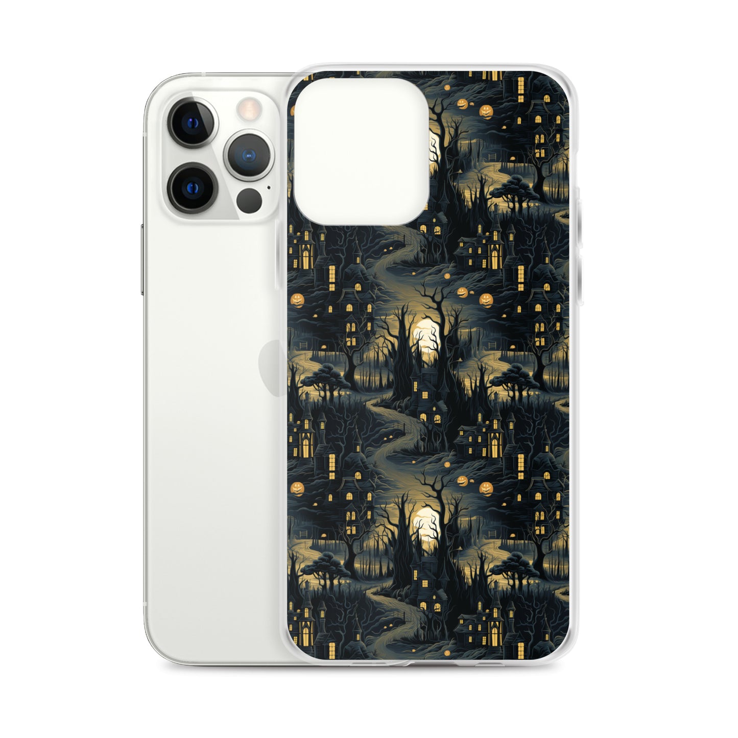 Clear Case for iPhone® Halloween Haunted House