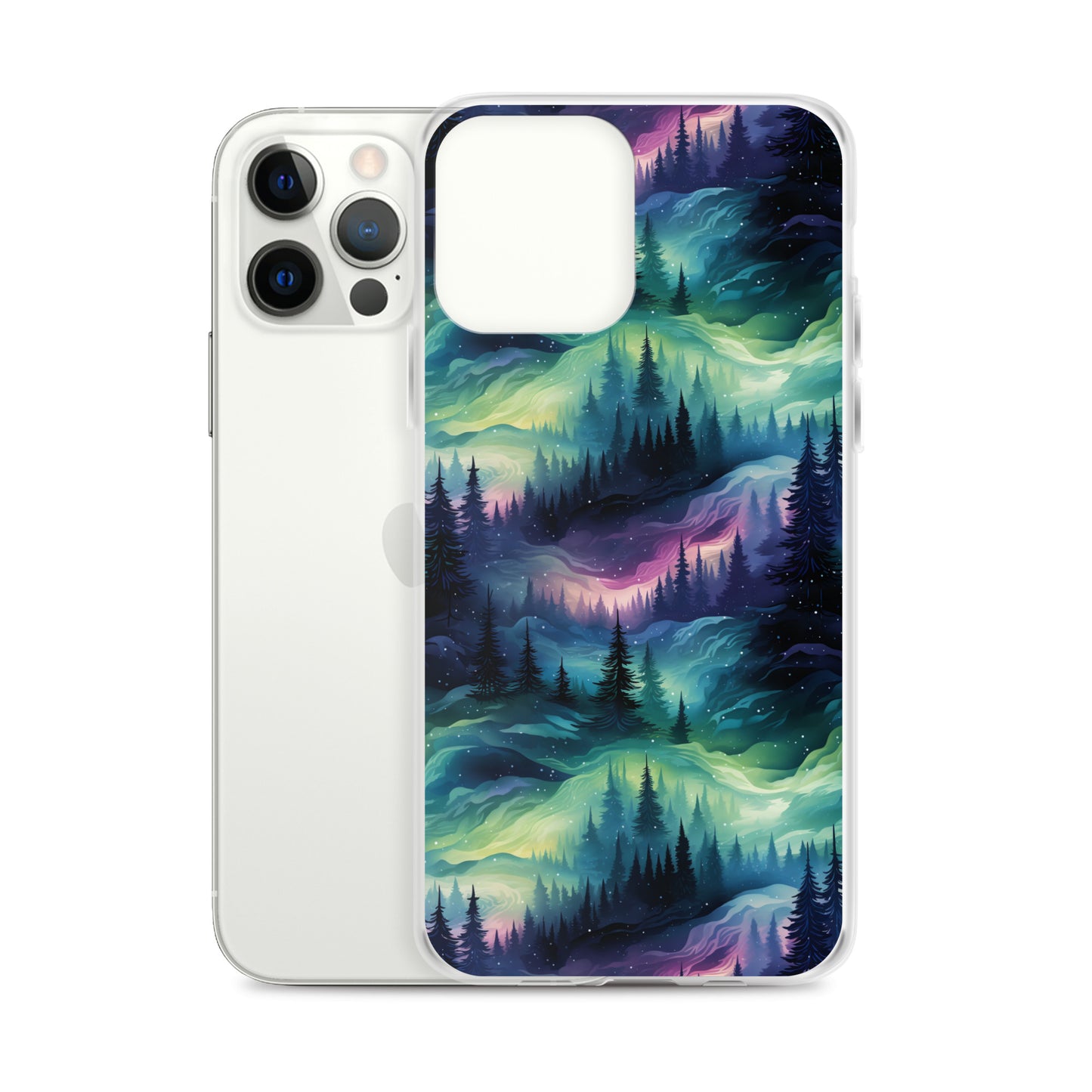 Clear Case for iPhone® Winter Fashion Northern Lights