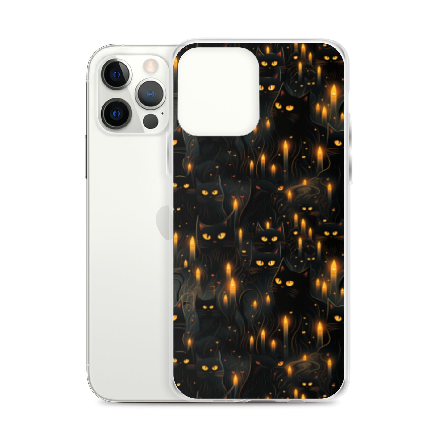 Clear Case for iPhone® Halloween Sinister Black Cats