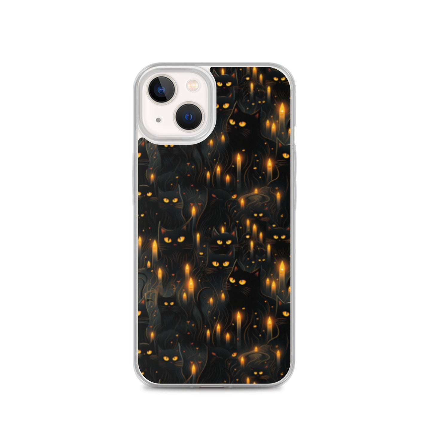 Clear Case for iPhone® Halloween Sinister Black Cats
